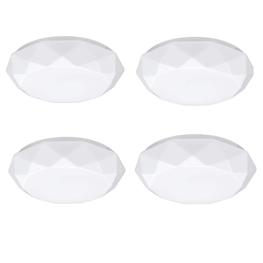 16 in. Diamond Color Selectable LED Flush Mount Ceiling Light 1450 Lumens D