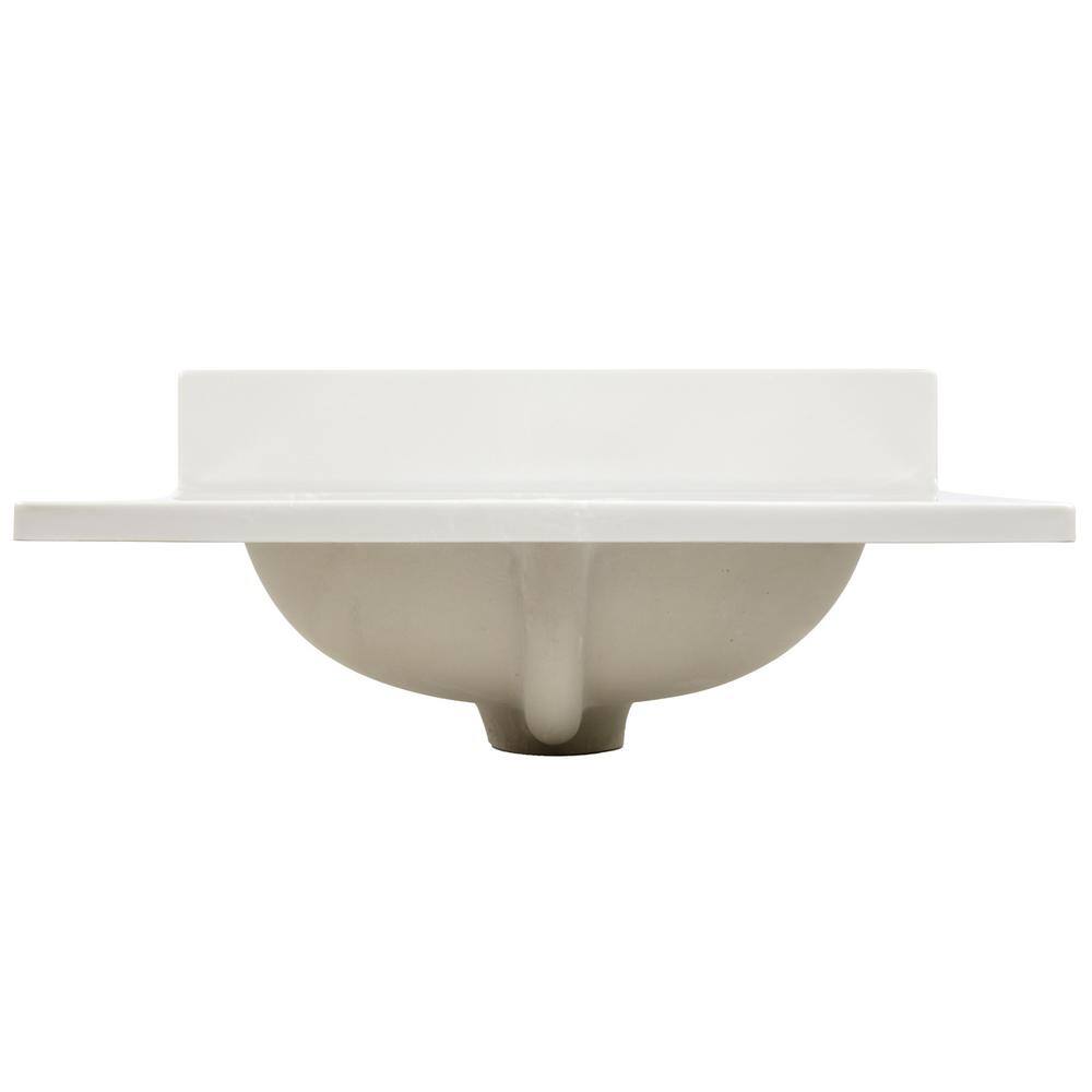 Ivory Swirl Cultured Marble Vanity Top with Backsplash, 25-Inch