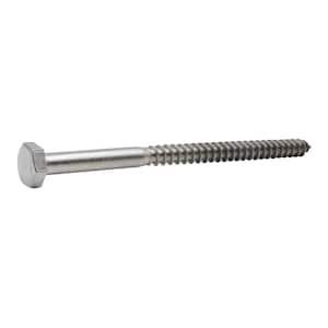 1/4 in. x 4 in. Stainless Steel Hex Lag Screw (5-Pack)