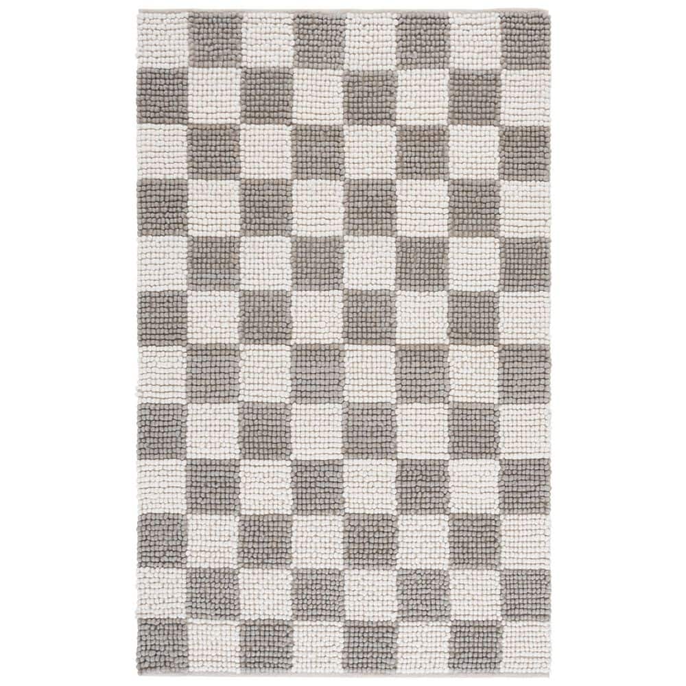 Natura 5 ft. x 8 ft. Gray/Ivory Modern Checkered Area Rug price history on PriceWatchPro