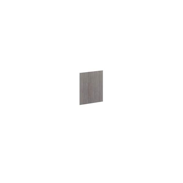 Kunal Kitchens Saratoga Slab 12.875 in. W x 31.5 in. H x 0.75 in. D in Greywood End Panel in Assembled Wall Cabinet