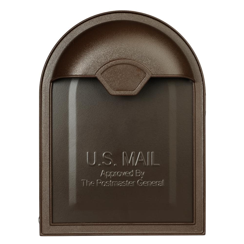 Winston Large Rubbed Bronze Steel Post Mount Mailbox