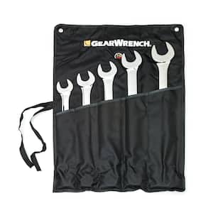 12-Point SAE Combination Wrench Set with Roll (5-Piece)