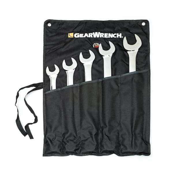 GEARWRENCH 12-Point SAE Combination Wrench Set with Roll (5-Piece)