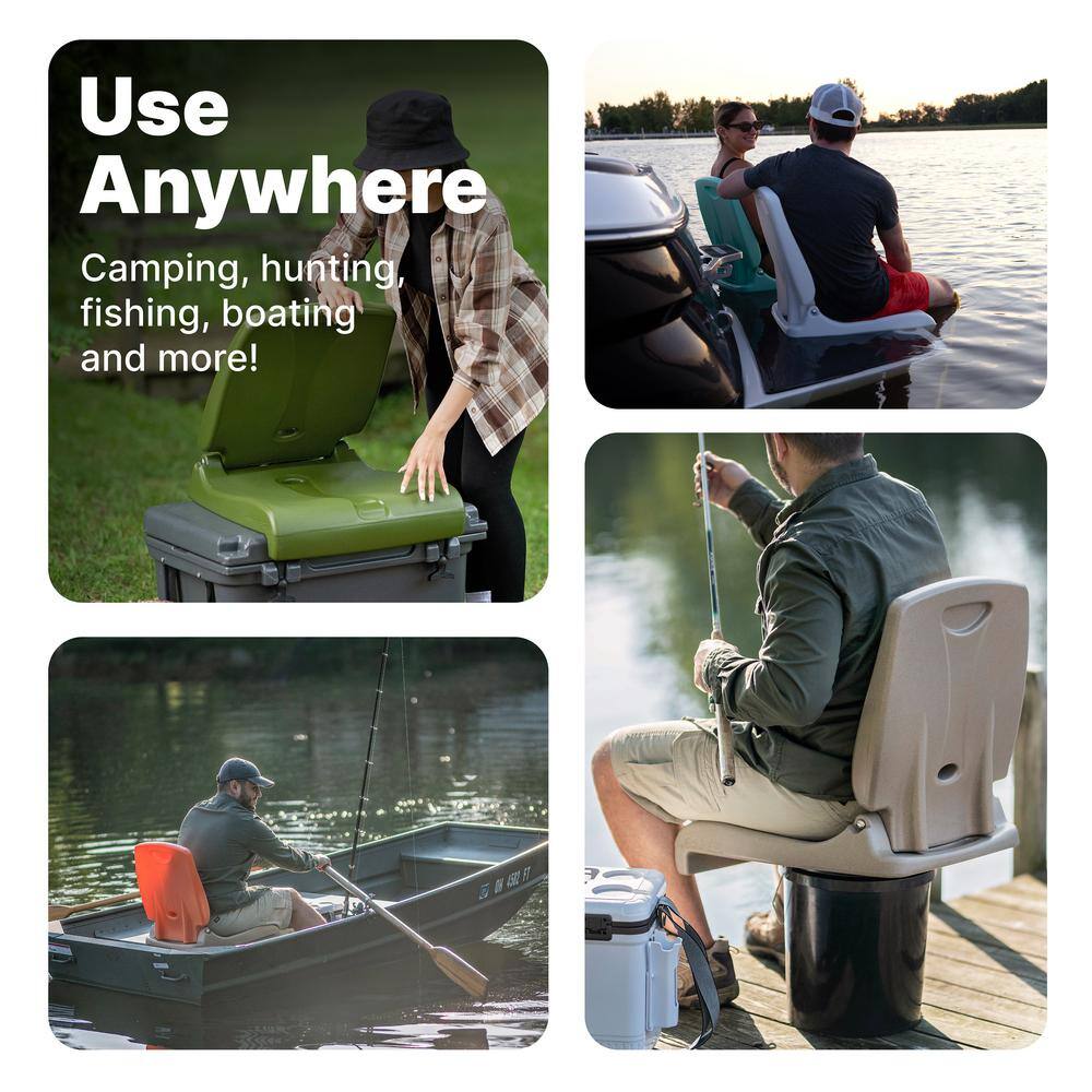 Olive Green Resin Foldable Portable Outdoor Chair