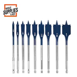 9-Piece Bosch Daredevil High Carbon Steel Standard Spade Bit Set