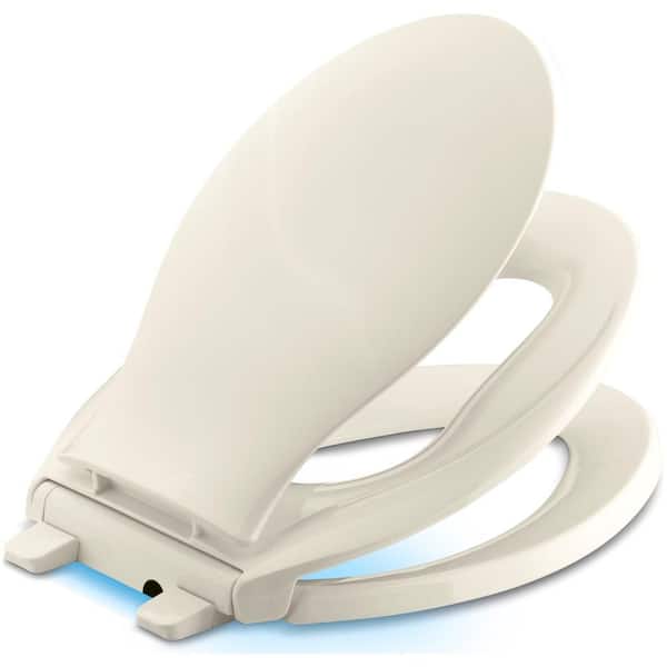 KOHLER Transitions Nightlight Elongated Closed Front Toilet Seat in AlmondK259947 The Home