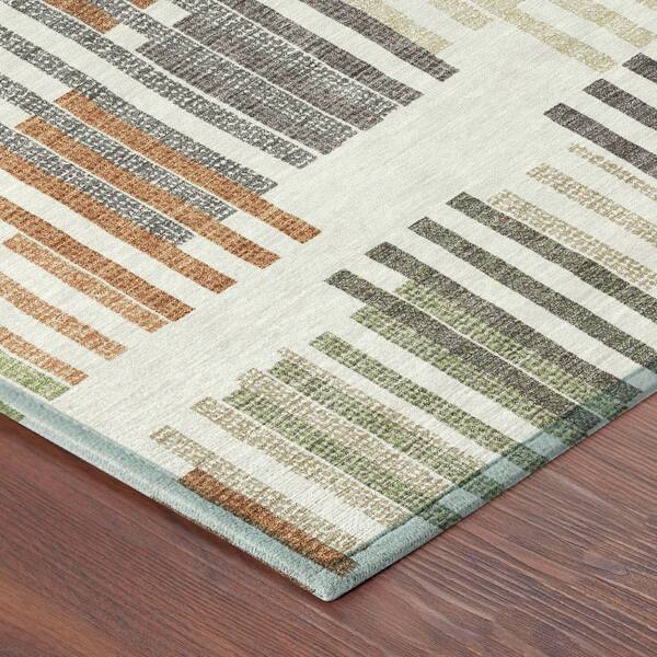Chantille Machine Washable Indoor/Outdoor Abstract ACN2598 Ivory 2 ft. x 7 ft. Runner Rug