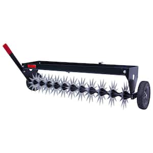 40 in. Pull-Behind Spike Aerator with Transport Wheels & 3D Galvanized Tines