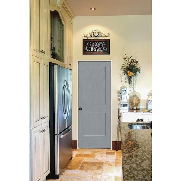 30 in. x 80 in. Monroe Stone Stain Right-Hand Solid Core Molded Composite MDF Single Prehung Interior Door