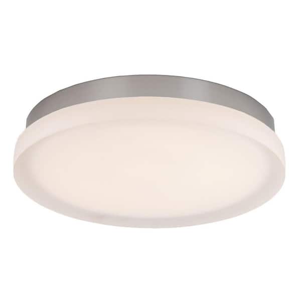 WAC Lighting Slice 11 in. 1-Light 3000K Brushed Nickel LED Flush Mount