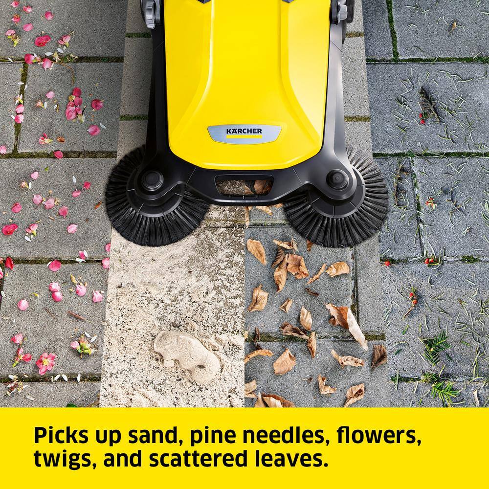 Karcher Yellow and Black Outdoor Push Sweeper
