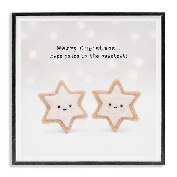Stupell Industries Christmas Cookie Phrase by Lemon and Sugar 1 Piece Framed Graphic Print Food Poster Art Print 17 in. x 17 in.