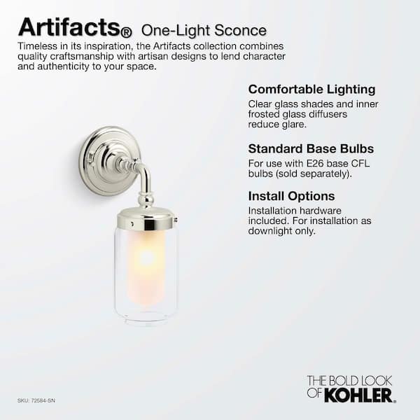 kohler artifacts sconce