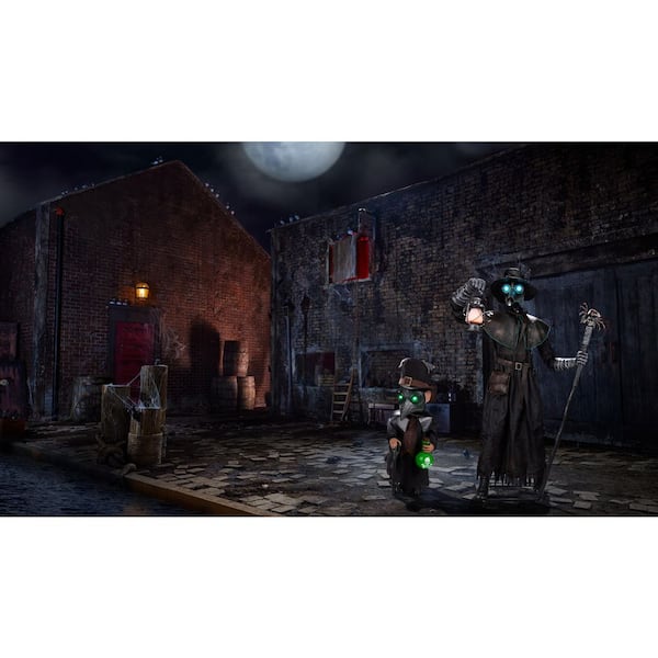 Home Accents Holiday 7 FT Grave & Bones Animated LED Plague Doctor