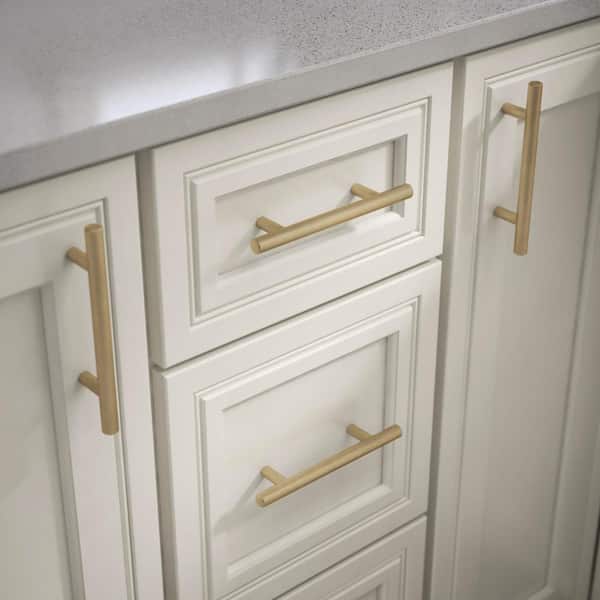 25-Pack Solid Bar 3 in. (76 mm) Modern Champagne Bronze Cabinet Drawer Bar Pulls