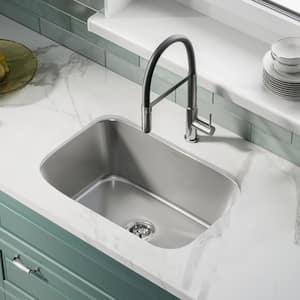 Toulouse Stainless Steel 27 in. Single Bowl Undermount Kitchen Sink