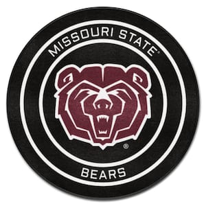 Missouri State Black 2 ft. Round Hockey Puck Accent Rug