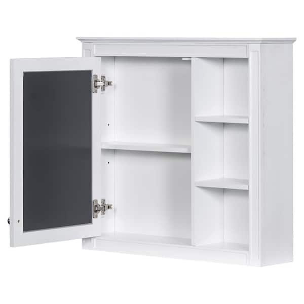 30 in. W x 18 in. D x 34 in. H Single Sink Freestanding Bath Vanity in White with White Ceramic Top