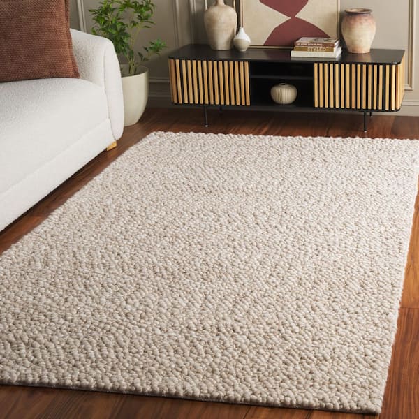 Natura 4 ft. x 6 ft. Beige Modern Solid Area Rug