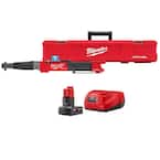 Milwaukee M12 FUEL One Key 12 Volt Lithium Ion Brushless Cordless 3 8 in. Digital Torque Wrench with 4.0 Ah Battery 2465 20 48 59 2440 The Home Depot