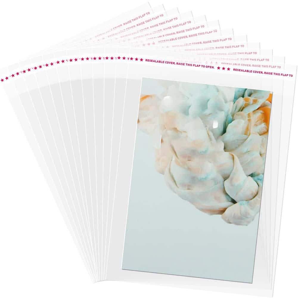 Self Sealing Cellophane Bags 100-Piece Clear Resealable Sleeves for 8.5 x 11 Photo Mats Durable Crystal Clear Protection price history on PriceWatchPro