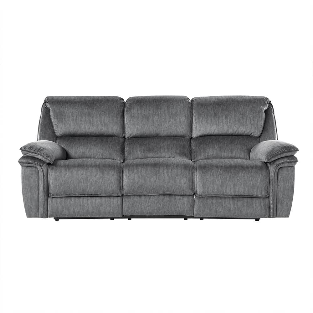 Greerman 88.5 in. W Straight Arm Microfiber Rectangle Double Manual Reclini