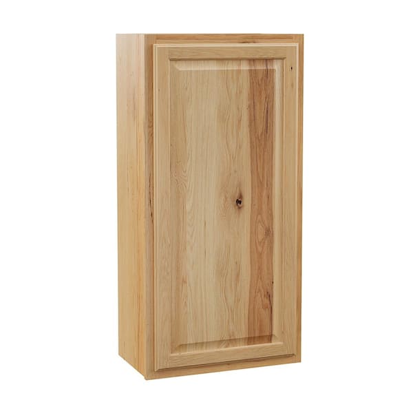 Hampton Bay Hampton 21 in. W x 12 in. D x 42 in. H Assembled Wall Cabinet in Natural Hickory