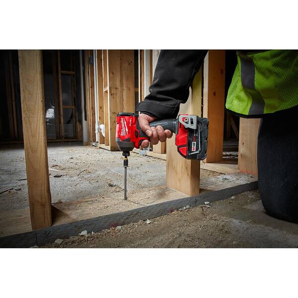 Milwaukee M18 Fuel 18V Lithium-Ion Brushless Cordless Combo Kit (5-Tool) with Brushless Mid Torque 1/2 in. Impact Wrench