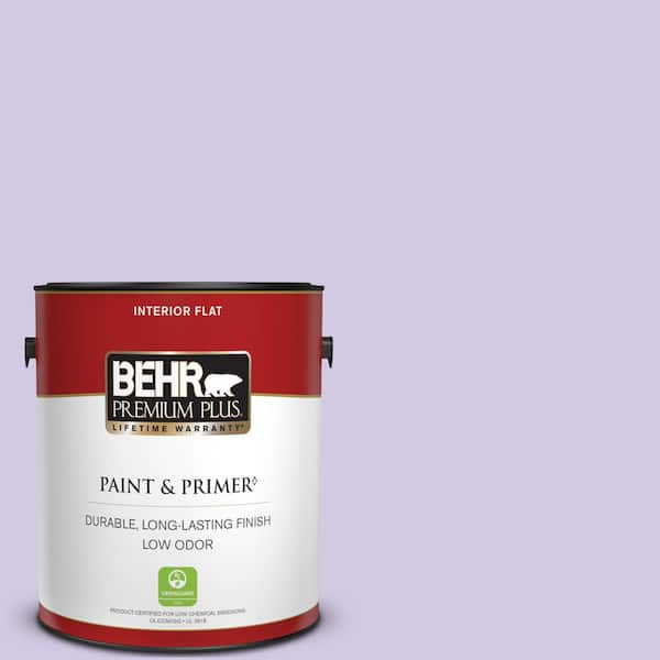 BEHR PREMIUM PLUS 1 gal. #650C-3 Light Mulberry Flat Low Odor Interior Paint & Primer