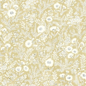 Agathon Wheat Floral Pre-Pasted Paper Wallpaper Roll