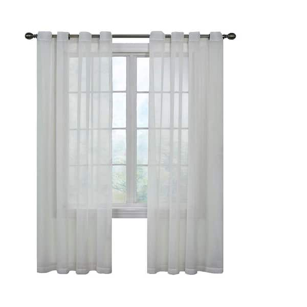 Curtain Fresh Curtainfresh White Solid Polyester 59 in. W x 84 in