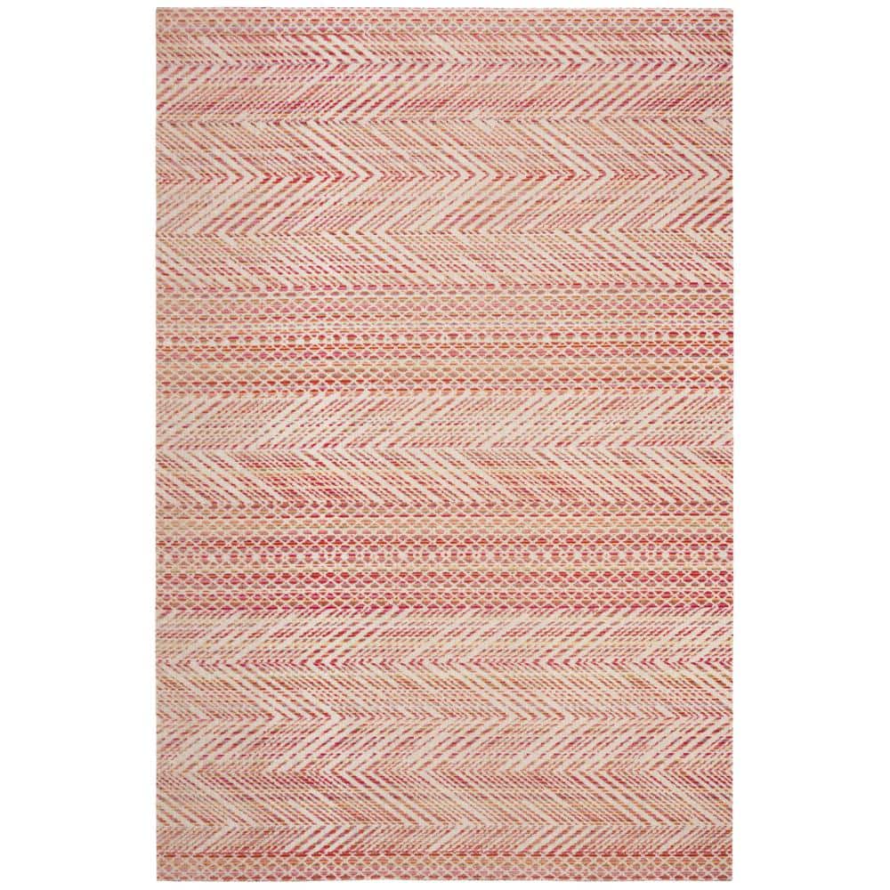 SAFAVIEH Montage Pink/Multi 8 ft. x 10 ft. Geometric Indoor/Outdoor