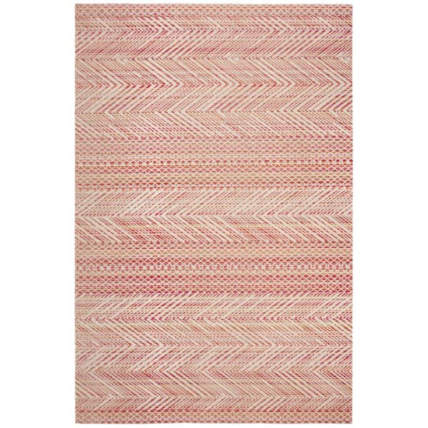 SAFAVIEH Montage Pink/Multi 8 ft. x 10 ft. Geometric Indoor/Outdoor Patio  Area Rug