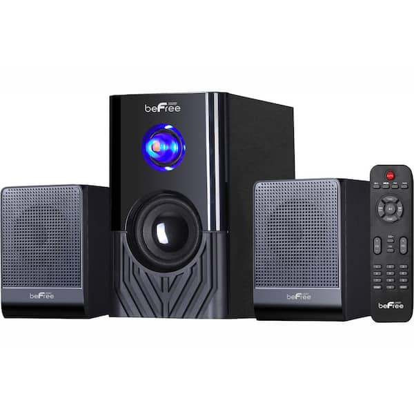 BEFREE SOUND 2.1-Channel Surround Sound Bluetooth Speaker System in Black
