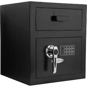0.72 cu. ft. Steel Standard Keypad Depository Safe, Black