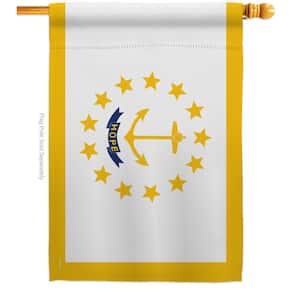 2.5 ft. x 4 ft. Polyester Rhode Island States 2-Sided House Flag Regional Decorative Horizontal Flags