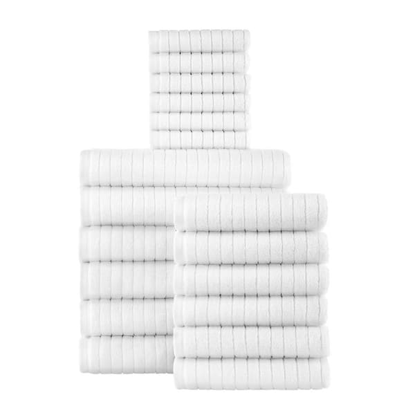 Hastings Home 2-Piece Black/White Cotton Quick Dry Bath Towel Set (Bath  Towels) in the Bathroom Towels department at