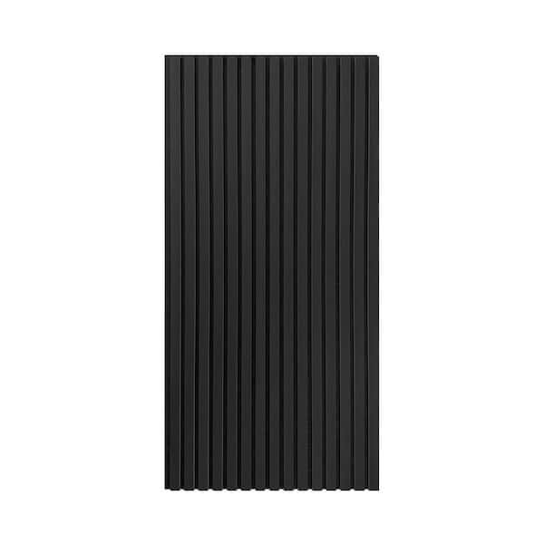2 x 4 ft. Black Square Edge MDF Decorative Wall Paneling Decorative Sound Absorbing (2-Pack)