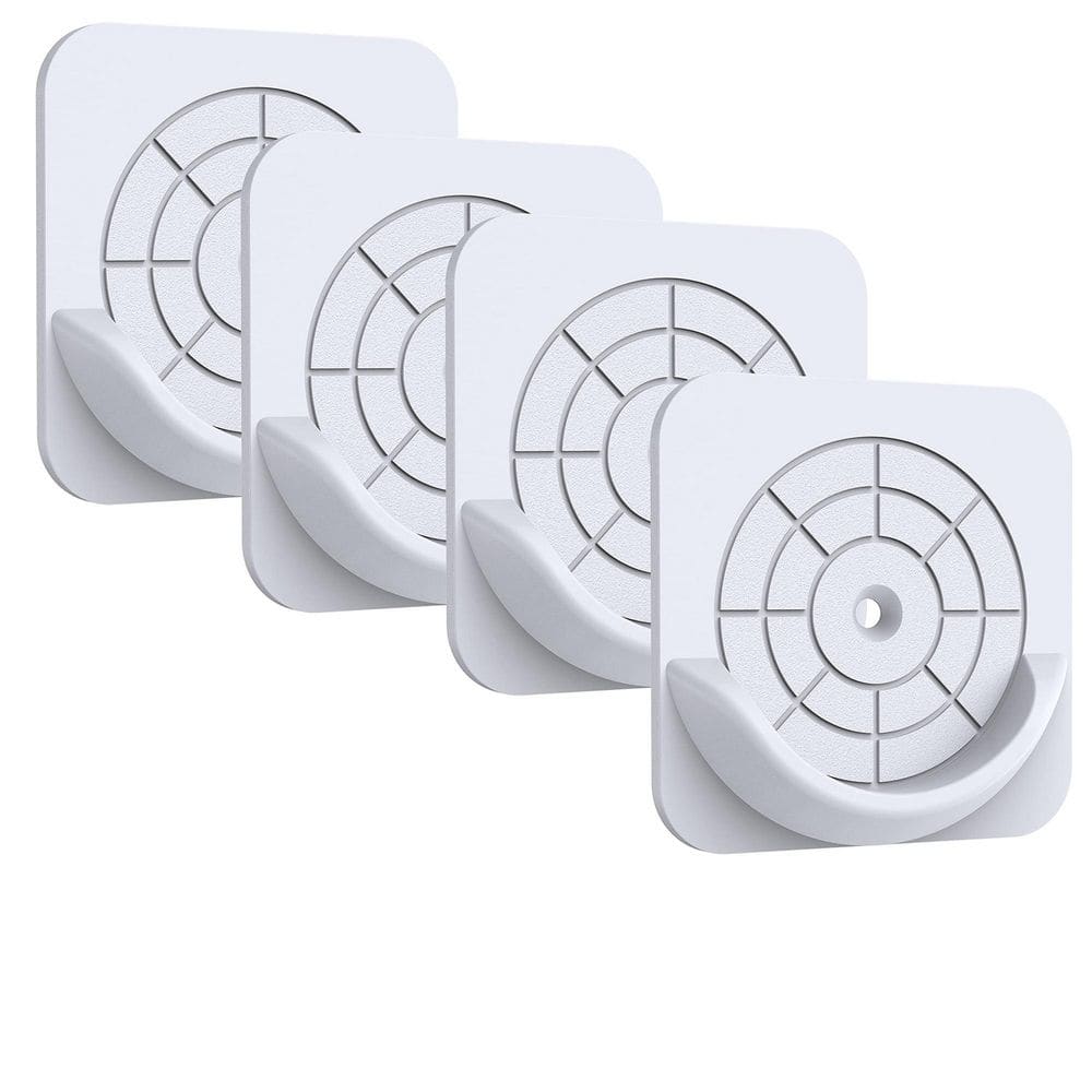 4-Pack Adhesive Shower Curtain Rod Holder Waterproof ABS Stick-On Tension Wall Mount Bracket in Clear price history on PriceWatchPro