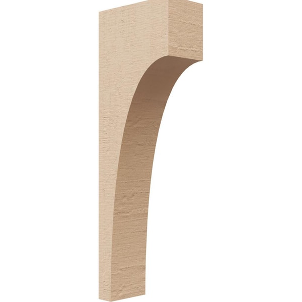 Ekena Millwork 2 in. x 12 in. x 4 in. Series 2 Thin Stockport Rough Cedar Woodgrain Timberthane Polyurethane Corbel, Primed Tan