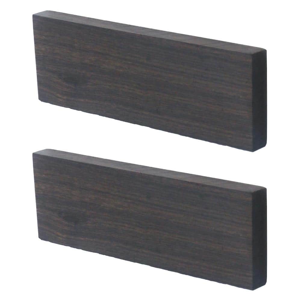 Black ebony wood lumber accessories set of 2 pieces rectangular handle plate blanks black finish price history on PriceWatchPro