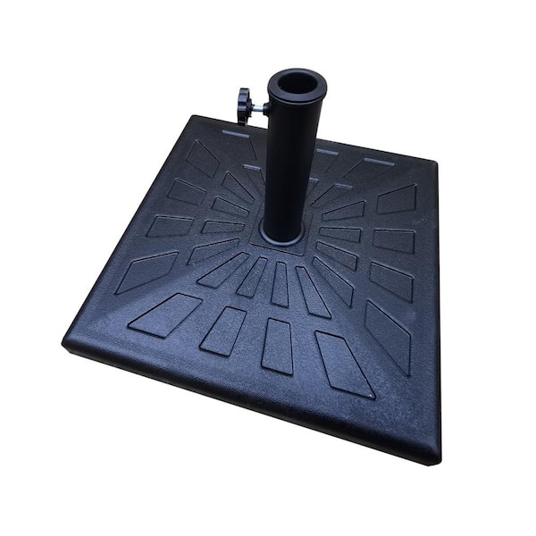 Sireck Square Resin Patio Umbrella Base in Black