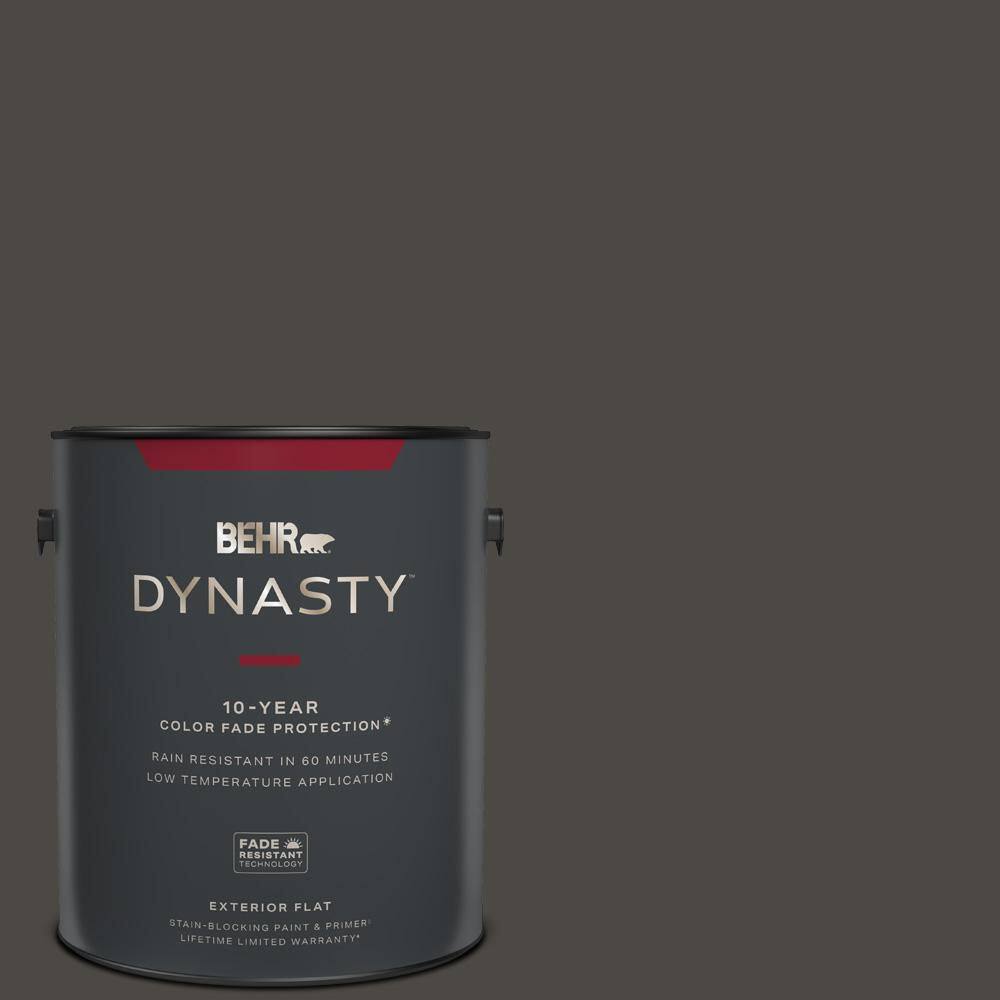BEHR DYNASTY 1 gal. 780F7 Stealth Jet Flat Exterior StainBlocking