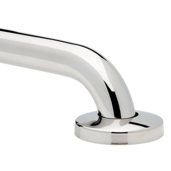 No Drilling Required 18 in. x 1-1/4 in. Grab Bar in Polished Stainless Steel