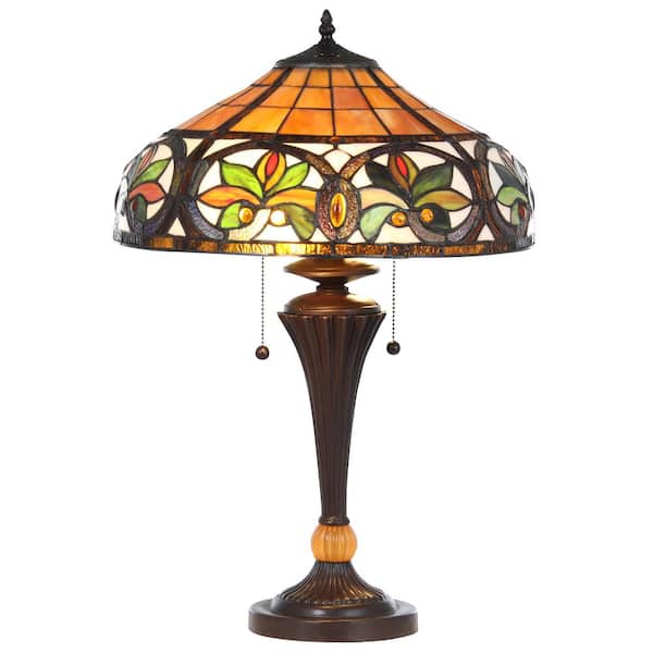 beest Ieder vertrekken Serena D'italia 23 in. Tiffany Sunrise Bronze Table Lamp TF16014G - The  Home Depot