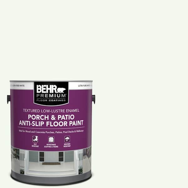 BEHR PREMIUM 1 gal. #GR-W05 Unwind Textured Low-Lustre Enamel Interior/Exterior Porch and Patio Anti-Slip Floor Paint