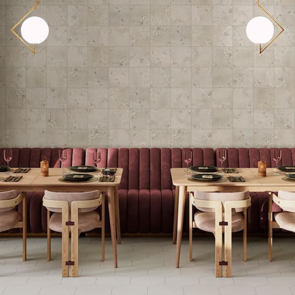 Stone Press Leaf 17 in. x 17 in. Porcelain Floor and Wall Tile (14.77 sq. ft. /Case)