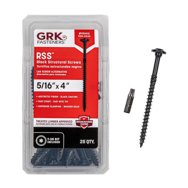 GRK Fasteners 5/16 in. x 4 in. Star Drive Low Profile Washer Head RSS ...