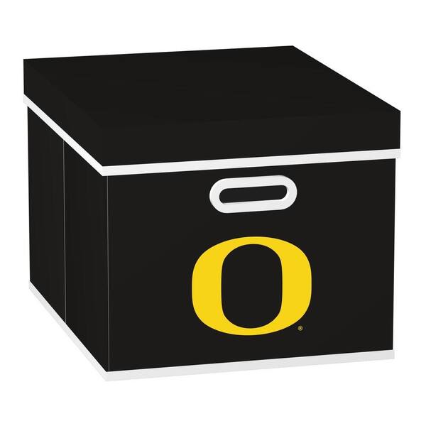 MyOwnersBox College STACKITS University of Oregon 12 in. x 10 in. x 15 in. Stackable Black Fabric Storage Cube